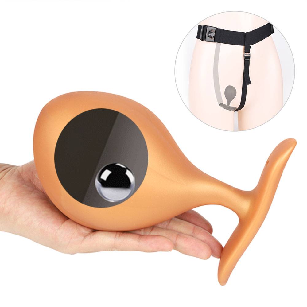 Wearable anal plug com built-in bola de aço butt plug anal brinquedos fêmea masturbação ferramenta próstata estimulador brinquedos sexuais para mulher