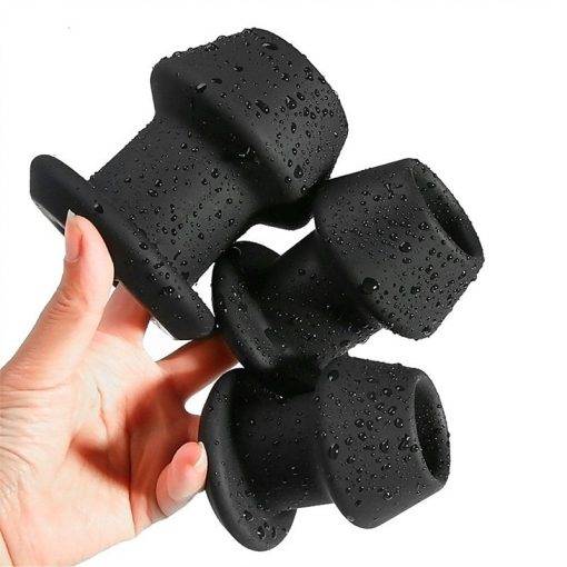 3 pçs portátil de viagem bidé silicone preto pessoal limpeza douche enema chuveiro s + m l Inserção