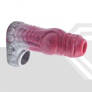 Frrk grande nó cão vibrador pênis bainha silicone fantasia galo extensor manga penise ampliação adultos sexo masculino brinquedos para homem Jogos Adultos