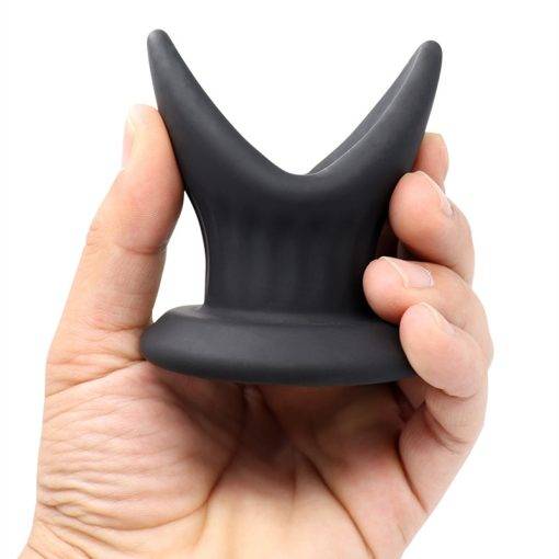 1pc anal douche bidé apressado chuveiro portátil enema de limpeza silicone preto anal limpeza but plugues torneira Inserção