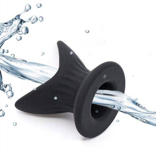 1pc anal douche bidé apressado chuveiro portátil enema de limpeza silicone preto anal limpeza but plugues torneira Inserção