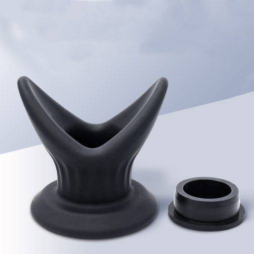 1pc anal douche bidé apressado chuveiro portátil enema de limpeza silicone preto anal limpeza but plugues torneira Inserção