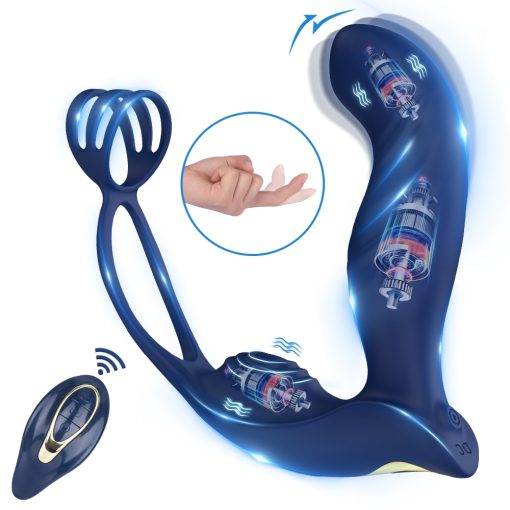 Anal vibrador de próstata massageador pênis anel atraso ejaculação cockring remoto ânus butt plug dedo masturbação sexo masculino brinquedo homem Inserção