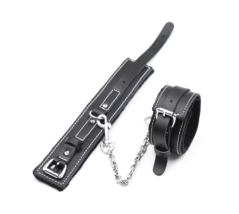 5 pçs bdsm bondage conjunto escravo colar bdsm couro sexo algemas sexy anklecuffs chicote boca aberta mordaça bola brinquedo do sexo kit para a mulher