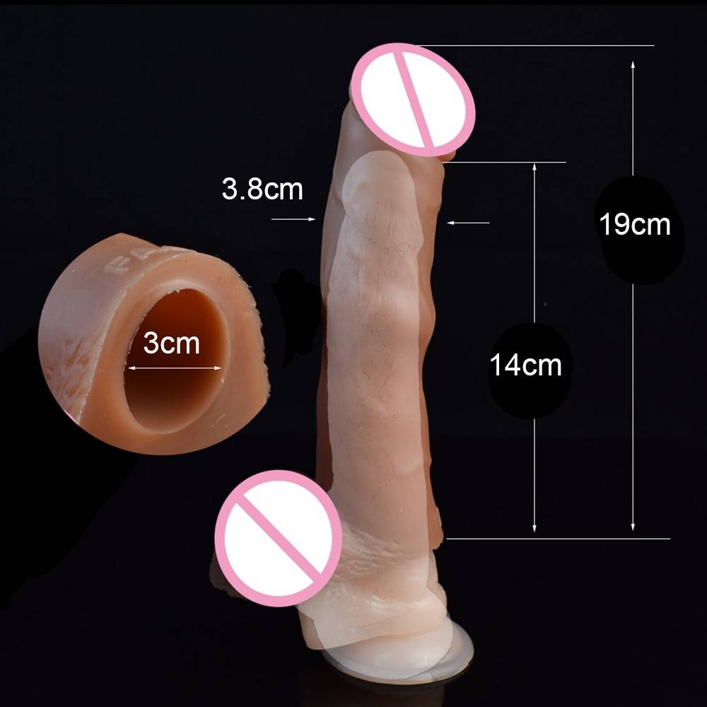 Faak silicone realista pênis manga com calças strapon dildo bainha stretchable sexo brinquedos para mulher extender & ampliação