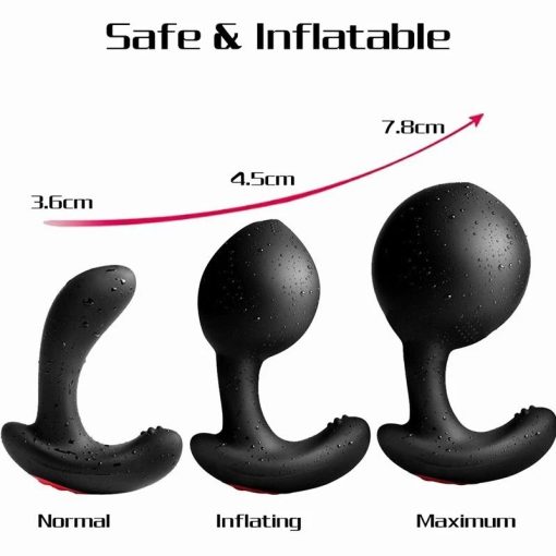 Controle remoto sem fio masculino massagem de próstata vibrador inflável anal plug expansão vibratório sexo anal brinquedos para homens mulher Vibradores