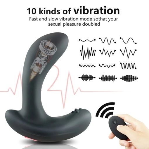 Controle remoto sem fio masculino massagem de próstata vibrador inflável anal plug expansão vibratório sexo anal brinquedos para homens mulher Vibradores