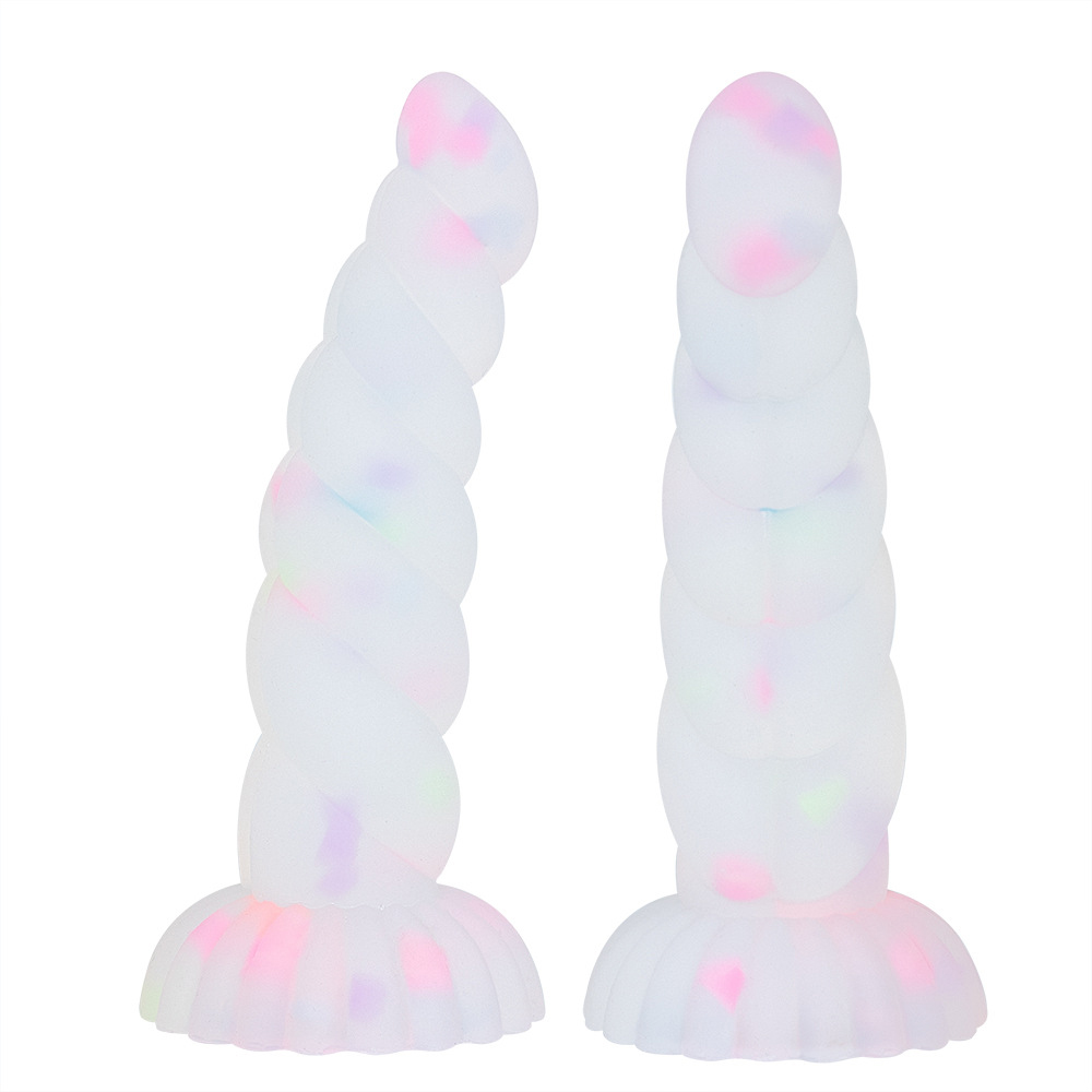 Cute New Luminous Dildo Brinquedos Sexuais Anal para Mulheres Homens Coloridos Glowing buttplug Big Dildos Masturbador Feminino Butt Plug Adult Toy