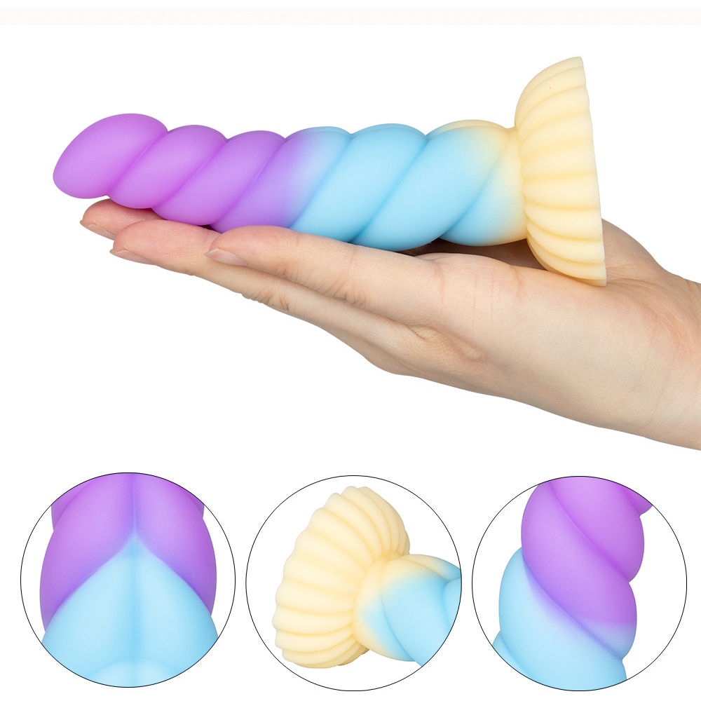 Cute New Luminous Dildo Brinquedos Sexuais Anal para Mulheres Homens Coloridos Glowing buttplug Big Dildos Masturbador Feminino Butt Plug Adult Toy