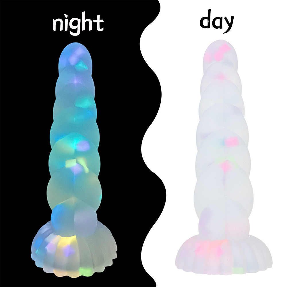 Cute New Luminous Dildo Brinquedos Sexuais Anal para Mulheres Homens Coloridos Glowing buttplug Big Dildos Masturbador Feminino Butt Plug Adult Toy