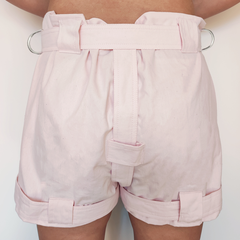 Abdl/ddlg travando shorts de castidade roupa interior bondage lockable capa calças anti remoção fralda