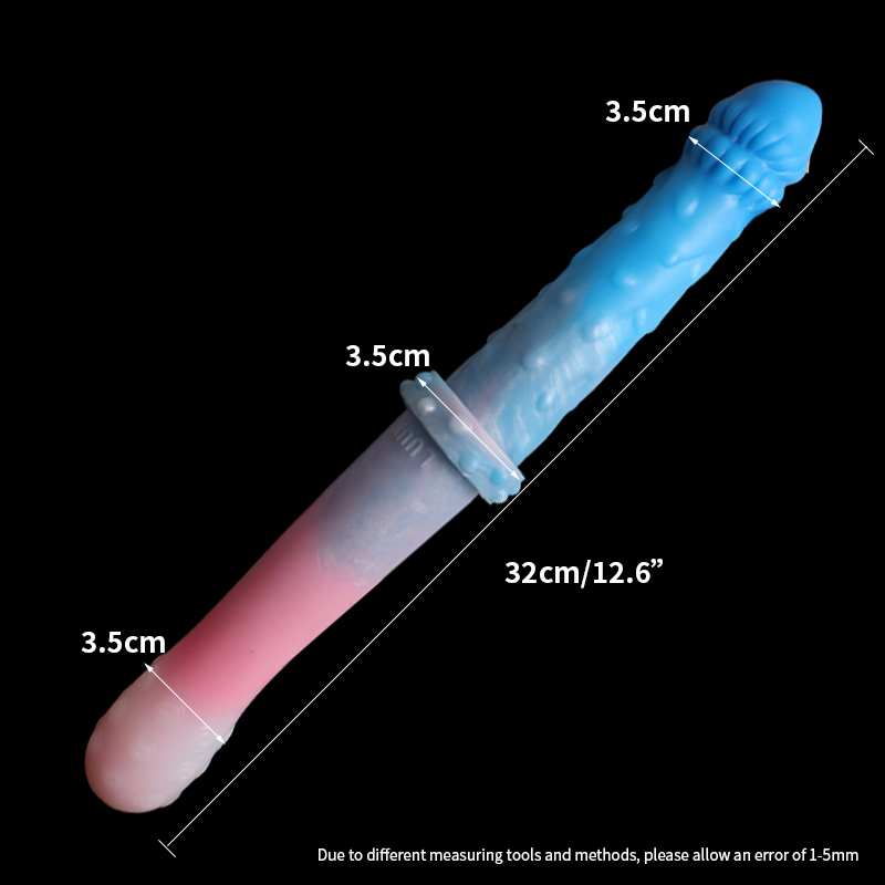 Smmq estrangeiro colorido duplo dildo 12.6 Polegada longo brinquedo do sexo anal para gay lésbica silicone líquido macio butt plug clitóris stimulae