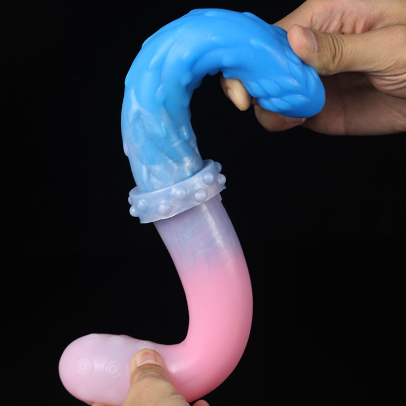 Smmq estrangeiro colorido duplo dildo 12.6 Polegada longo brinquedo do sexo anal para gay lésbica silicone líquido macio butt plug clitóris stimulae