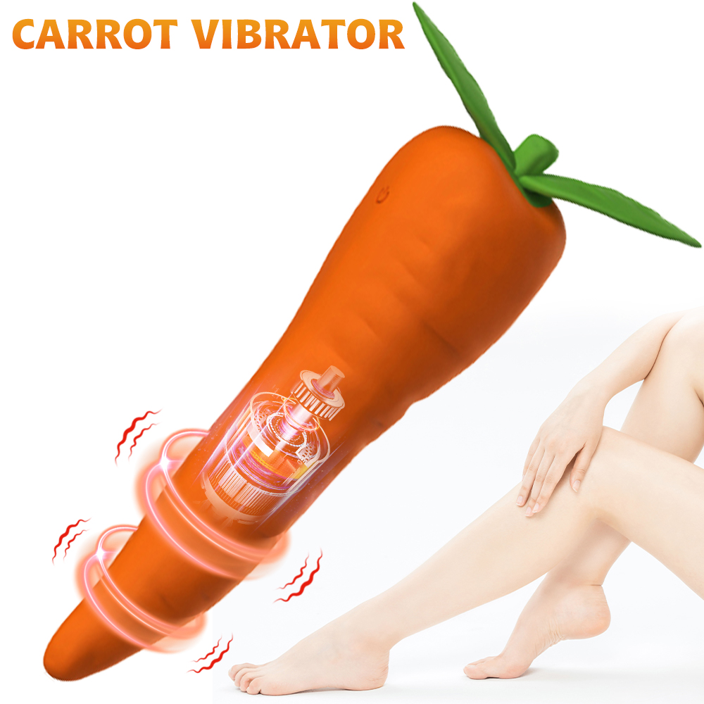 Vibrador de cenoura para adultos, ponto G, estimulador vaginal, masturbador feminino, massageador do clitóris do mamilo, brinquedos sexuais eróticos para casal