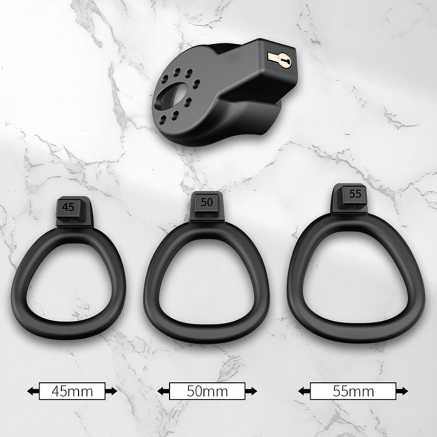 2024 High Quality Cobra Male Chastity Cage With 3 Size Arc Penis Rings Discreet Sissy Femboy Cock Cage Devices Men Adult Goods