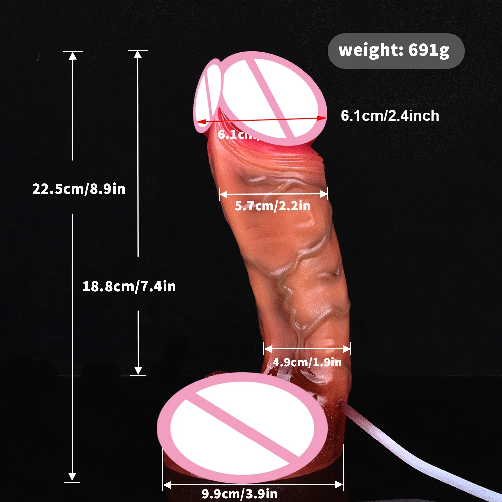 Pênis Realístico Squirting Ejaculador Realistic Dildo Skin Touch Grande