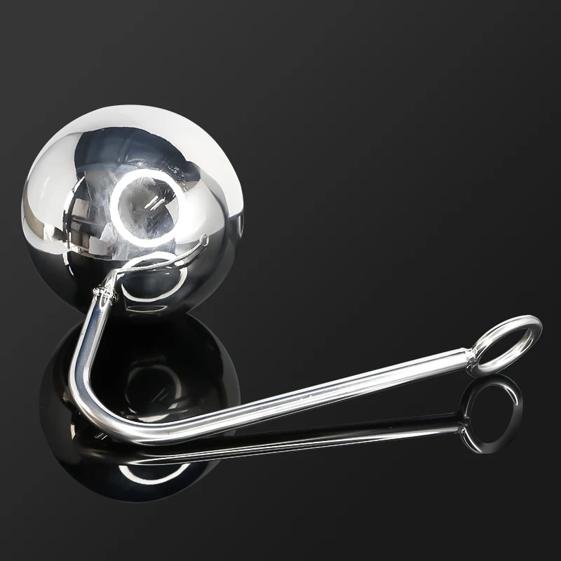 Aço inoxidável anal gancho massagem de próstata gay butt plug com bola anal plug dilatador sexo brinquedos para homem e mulher metal