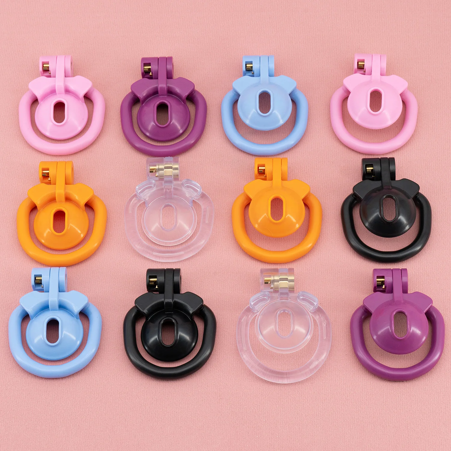 Positivo e Negativo CB Chastity Cage para Homens Anéis de Pênis, Dispositivo de Pênis Escondido Masculino Cock Lock Base de 4 Tamanhos, Brinquedo Sexy para Gay, 6 Cores