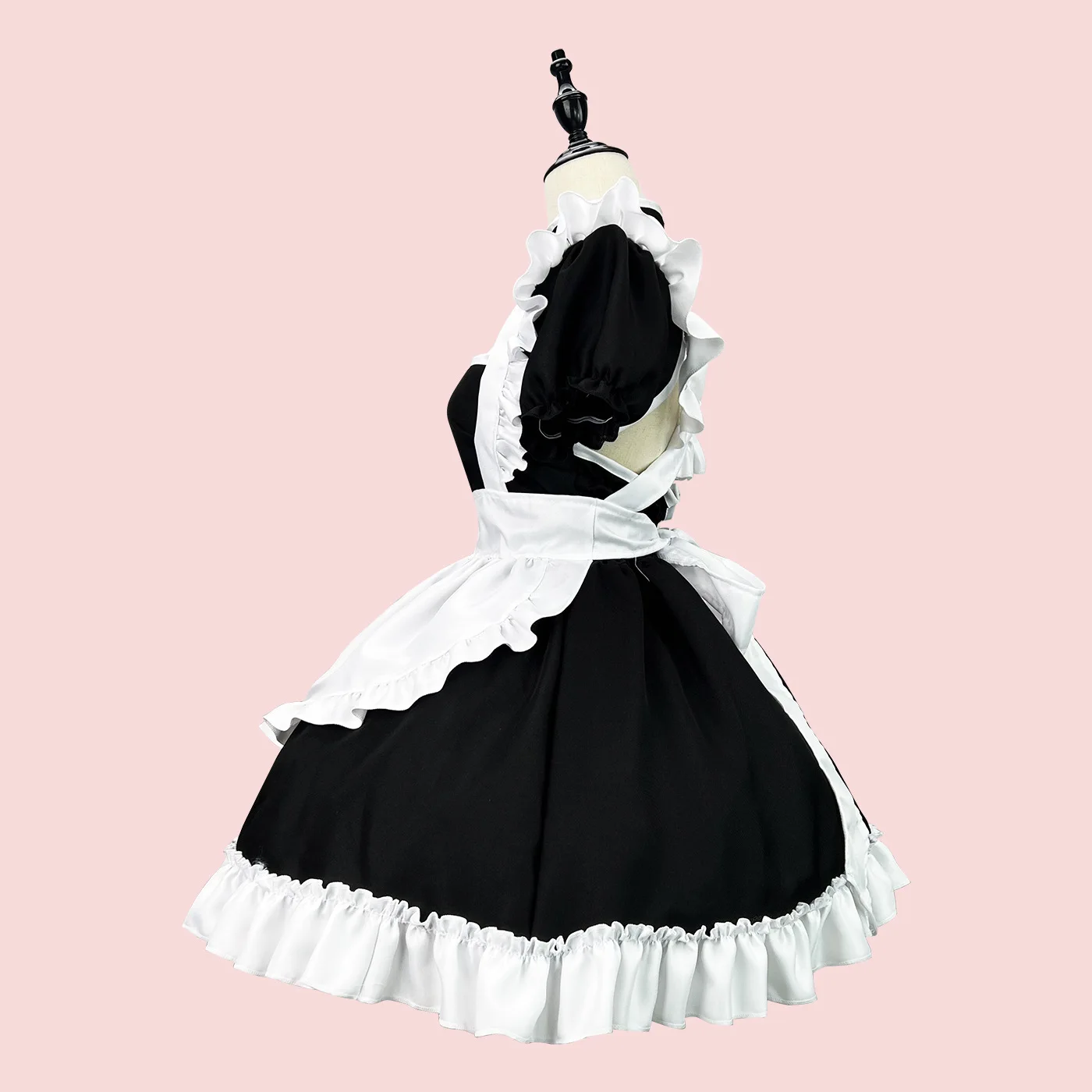 Anime Cosplay Maid Costume, Lolita Princesa, Dia das Bruxas, Preto, Branco, Menina da Escola Japonesa, Roupas Kawaii, Plus Size