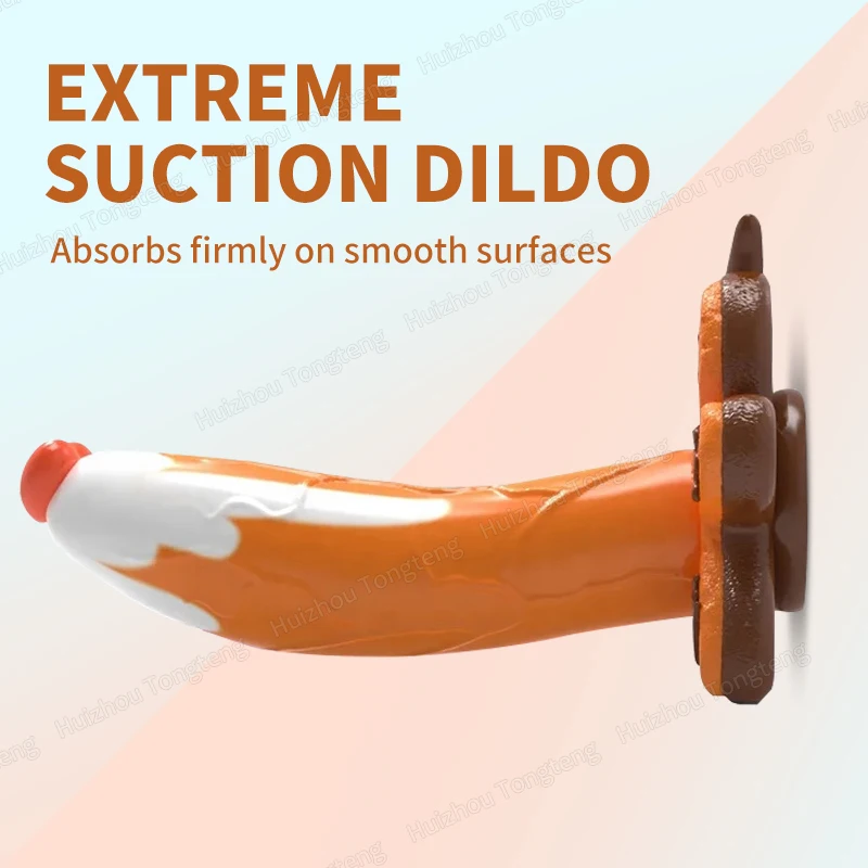 Dildo Monstro de Silicone Mulher, Homem de Gingerbread, Ventosa Forte, Dragão, Plug Anal, Fantasia, Colorido, Fofos, Brinquedos Sexuais