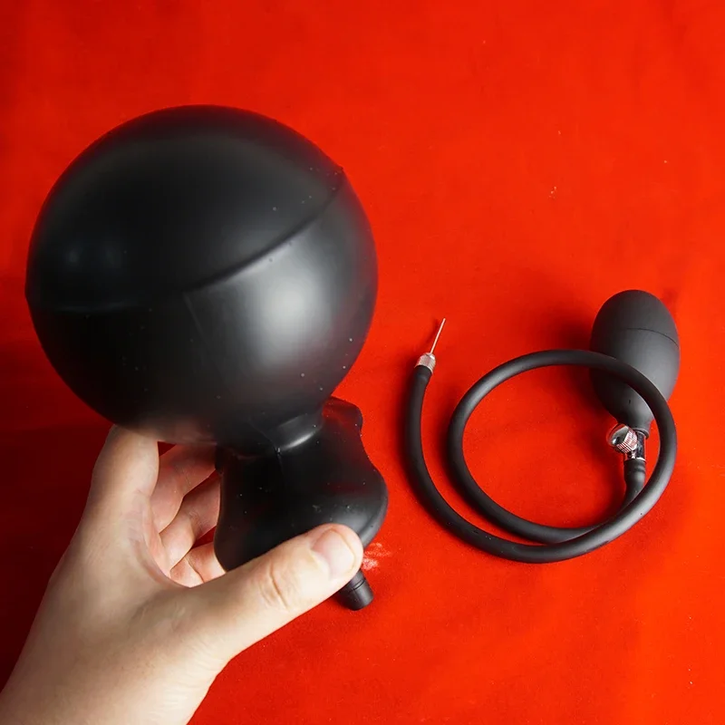 Silicone BDSM Bondage Slave Gag, Inflável Boca Gags Bola com Bomba Destacável, Brinquedos Sexuais para Casais, Restrições, Role Play