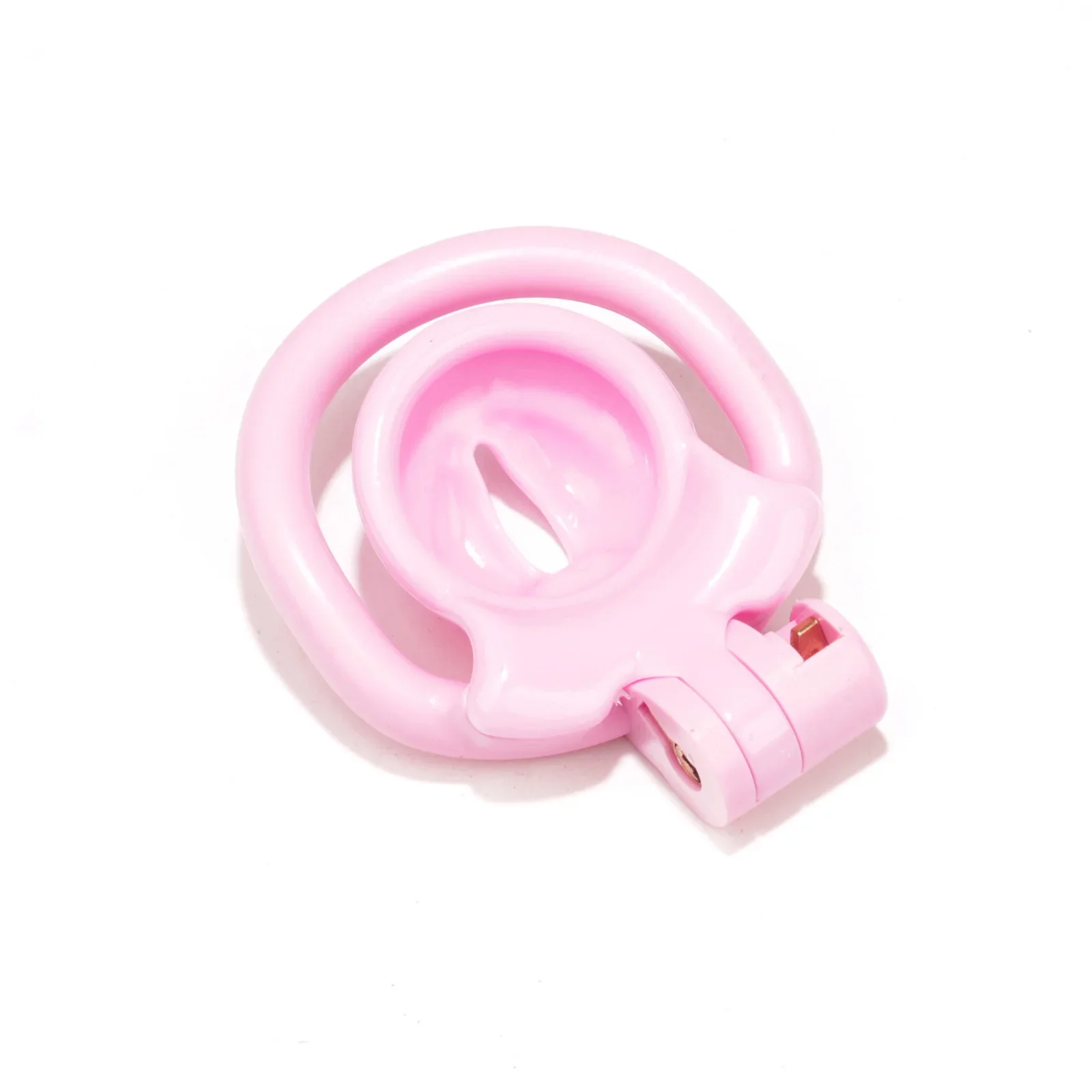 Bonito Sissy Chastity Cage para Masculino, Penis Binding Device, Negative Pink Chastity Lock, 4 Anéis Strap, Adulto Sex Toys, Novo