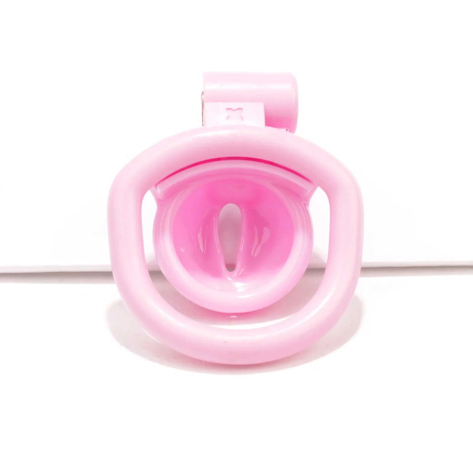 Bonito Sissy Chastity Cage para Masculino, Penis Binding Device, Negative Pink Chastity Lock, 4 Anéis Strap, Adulto Sex Toys, Novo