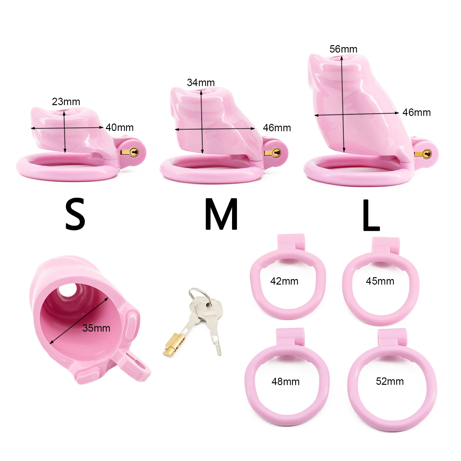 Chastity Cage Sex Toys para Homens, Anéis de Pênis, Discreto Cage Cage, Discreto Sissy Feminino, Adulto, 4 Tamanhos, Goods18