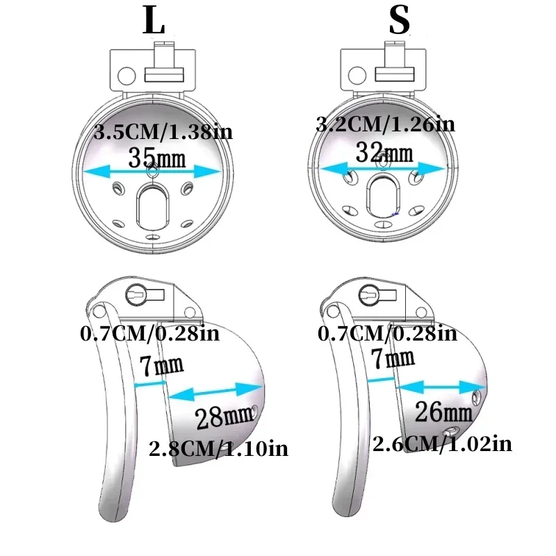 Mini Sissy Chastity Cage para Homem, Dispositivos BDSM, Anéis Penis, Gaiola Galo, Bondage Slave, Controle Escravo, Bondage, Sex Toys for Men, 4 Tamanhos