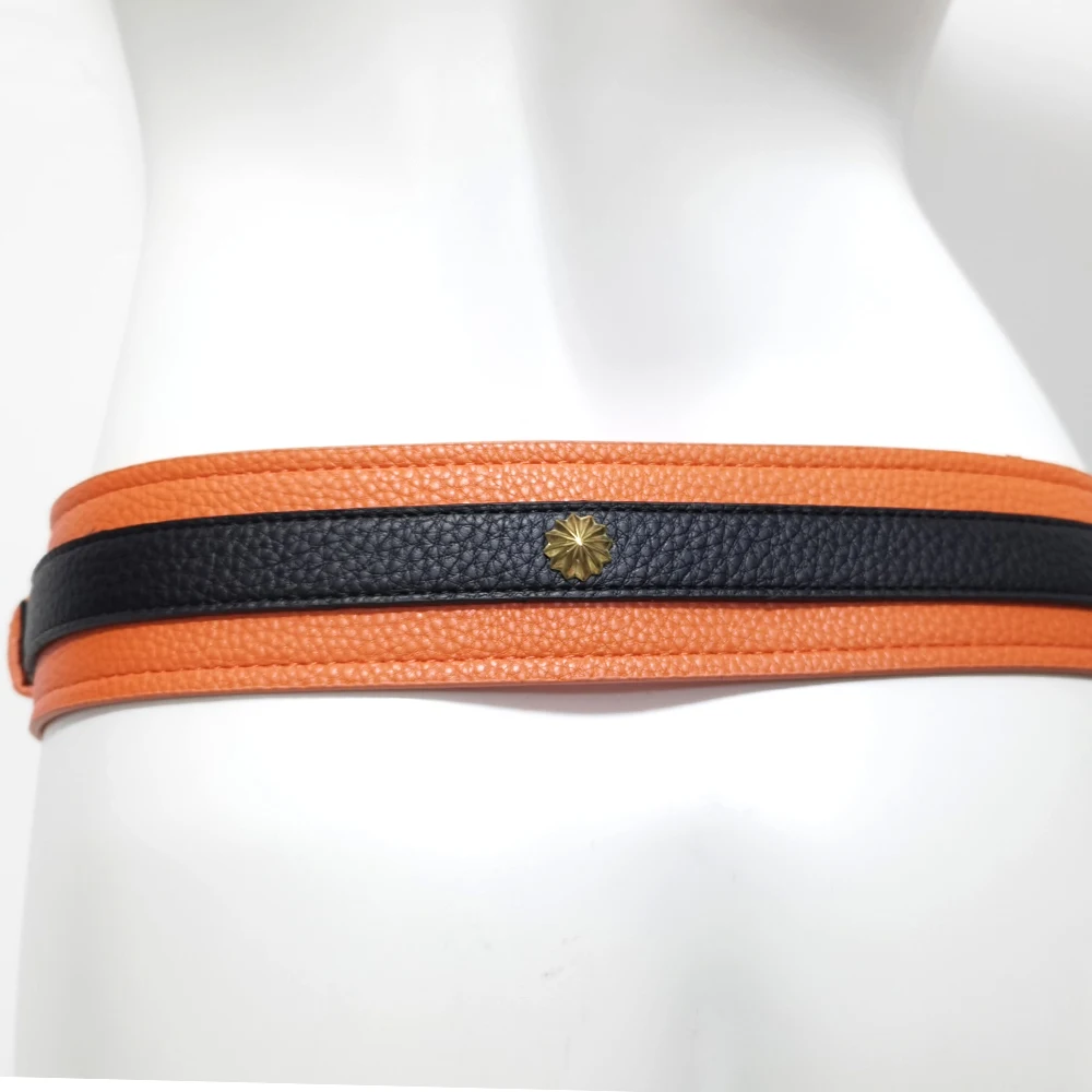 Black Orange Leather Harness Dildo Strapon Belt Strap On Bdsm Bondage Panties Sex Toys For Woman Couples Sex Products Punk