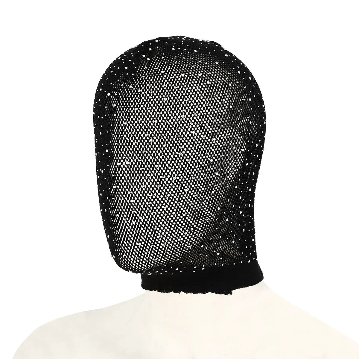 Rhinestone Head Hood Máscara Cosplay para Homens e Mulheres, Chapelaria de Restraint BDSM, Jogos para Adultos, Brinquedos Sexuais Escravos, Brinquedos Flertando, Novo