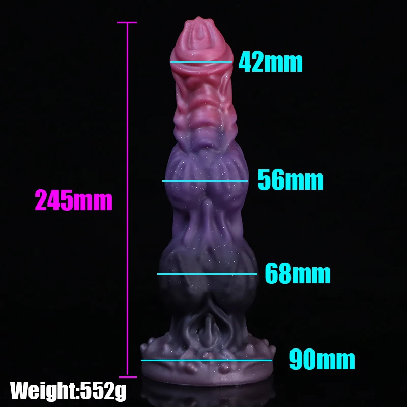 Dildo de silicone com ventosa para mulheres, nó grande duplo, cachorro, animal, flexível, lobo, tomada anal, loja de sexo, brinquedos sensuais, 18 Plus, novo