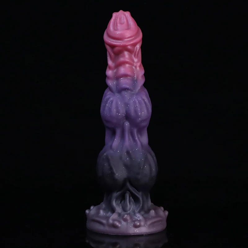 Dildo de silicone com ventosa para mulheres, nó grande duplo, cachorro, animal, flexível, lobo, tomada anal, loja de sexo, brinquedos sensuais, 18 Plus, novo