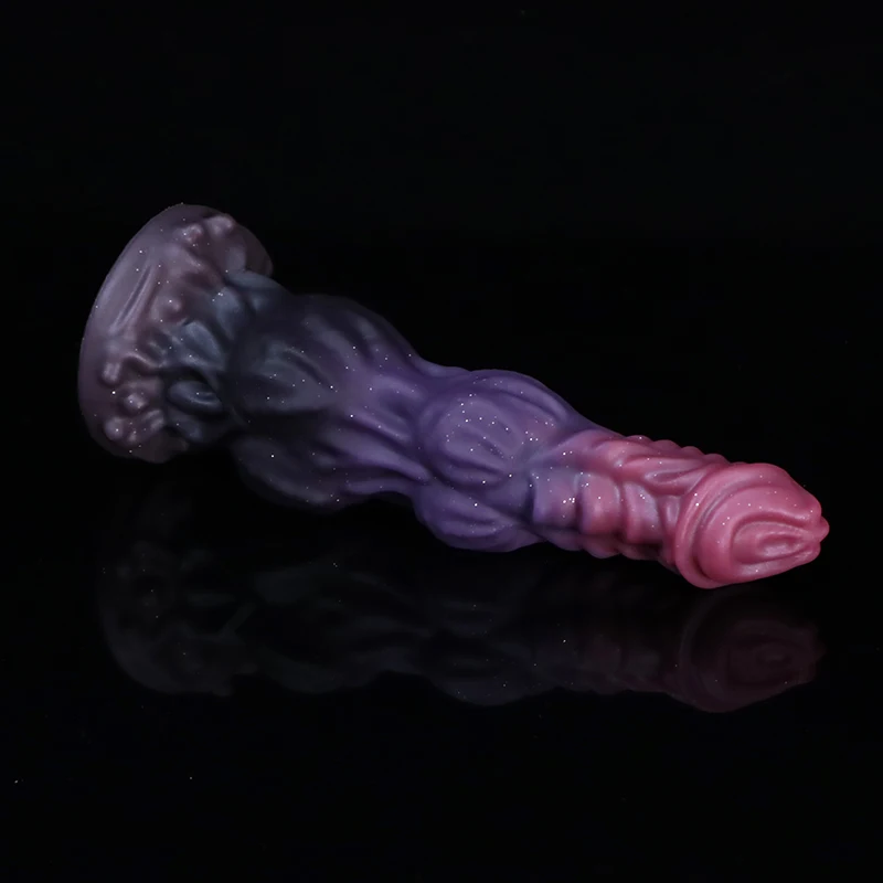 Dildo de silicone com ventosa para mulheres, nó grande duplo, cachorro, animal, flexível, lobo, tomada anal, loja de sexo, brinquedos sensuais, 18 Plus, novo