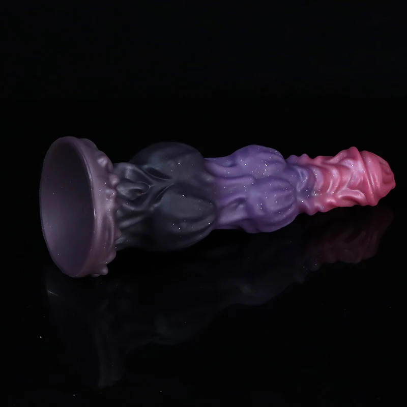 Dildo de silicone com ventosa para mulheres, nó grande duplo, cachorro, animal, flexível, lobo, tomada anal, loja de sexo, brinquedos sensuais, 18 Plus, novo