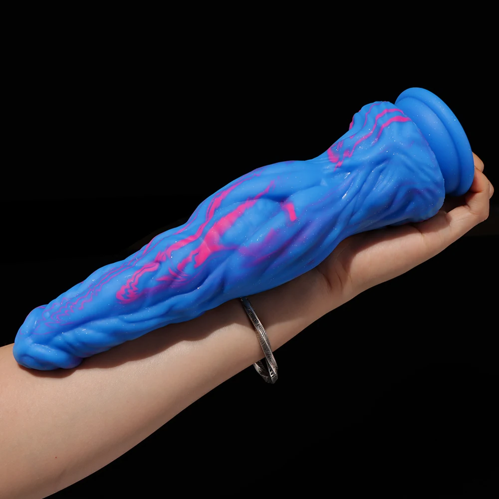 Novo pênis grande de silicone líquido para homens e mulheres, brinquedo sexual realista com dildo massageador de animais