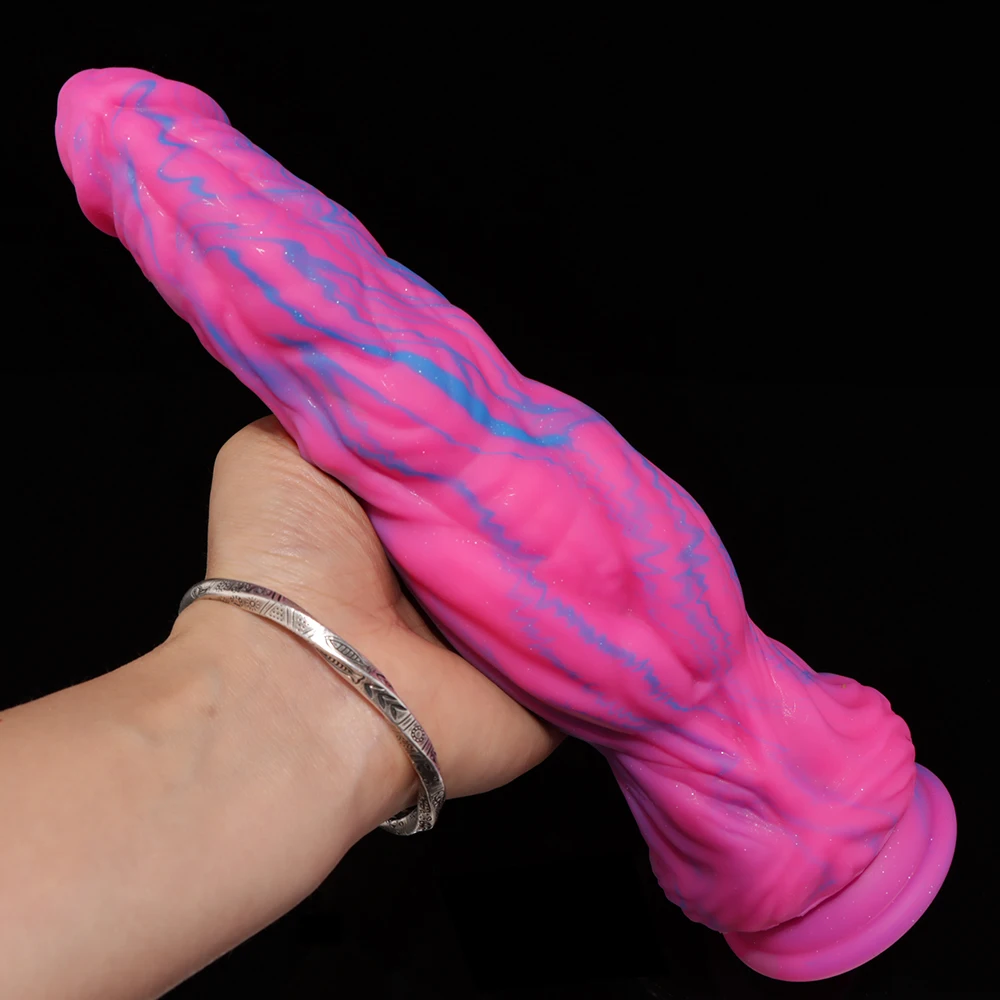 Novo pênis grande de silicone líquido para homens e mulheres, brinquedo sexual realista com dildo massageador de animais