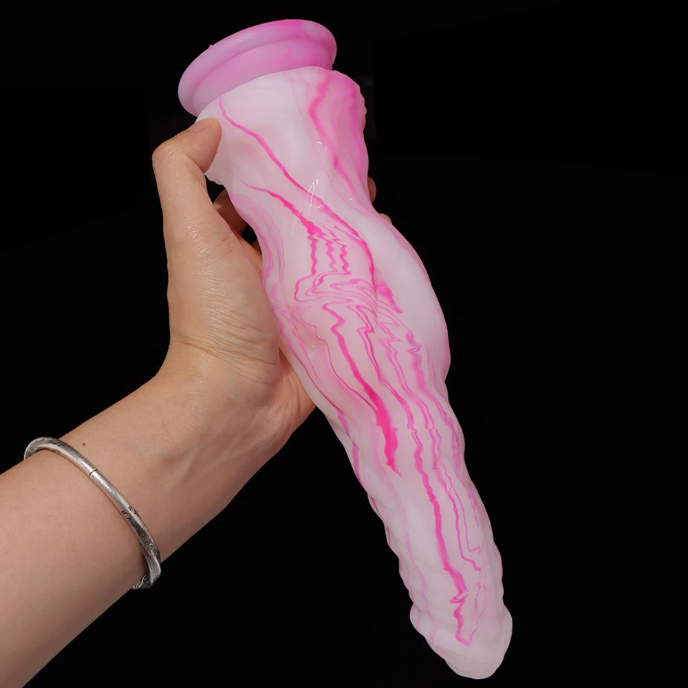 Novo pênis grande de silicone líquido para homens e mulheres, brinquedo sexual realista com dildo massageador de animais