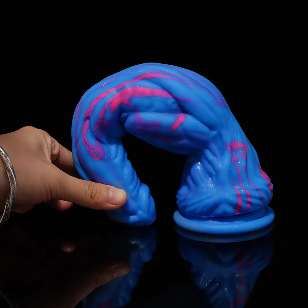 Novo pênis grande de silicone líquido para homens e mulheres, brinquedo sexual realista com dildo massageador de animais