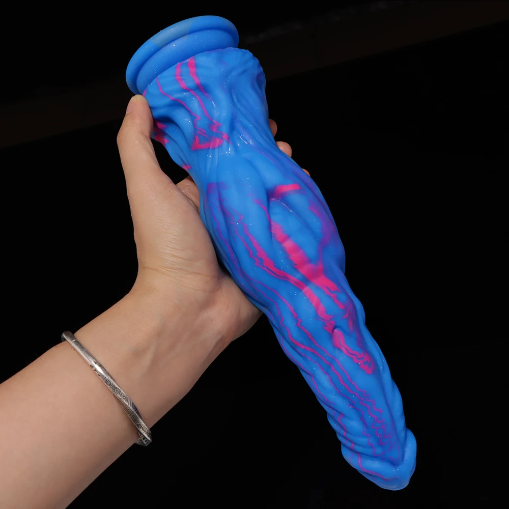 Novo pênis grande de silicone líquido para homens e mulheres, brinquedo sexual realista com dildo massageador de animais