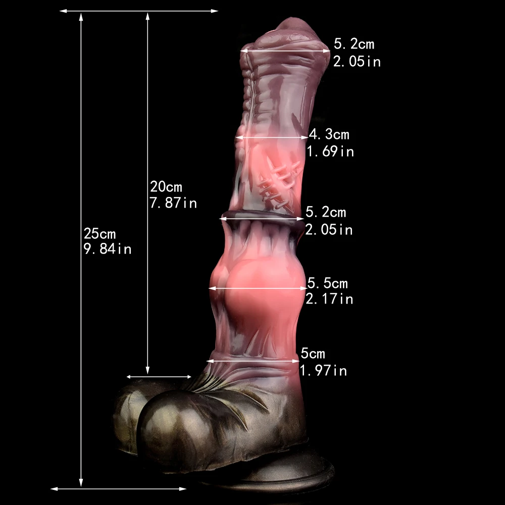 Dildo de Cavalo Realista para Mulheres e Homens, Pênis Animal Enorme, Brinquedo do Sexo de Silicone, Anal Plug com Ventosa, 9,8 in