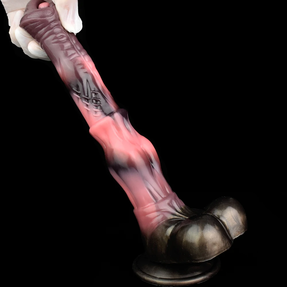 Dildo de Cavalo Realista para Mulheres e Homens, Pênis Animal Enorme, Brinquedo do Sexo de Silicone, Anal Plug com Ventosa, 9,8 in