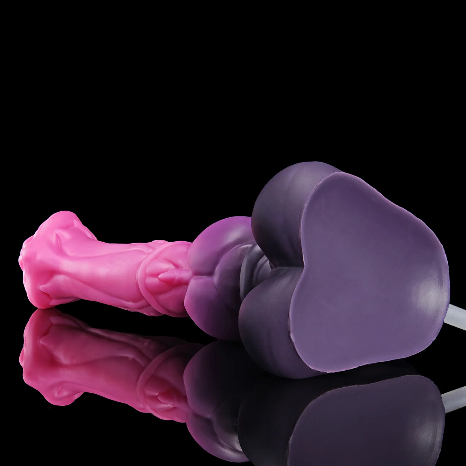 SWISOK Squirting Horse Knot Silicone Dildo Fantasia Ejaculação Dildo, Plug Anal, Pênis Falso, Brinquedos Sexuais Adultos Platina para Homens e Mulheres