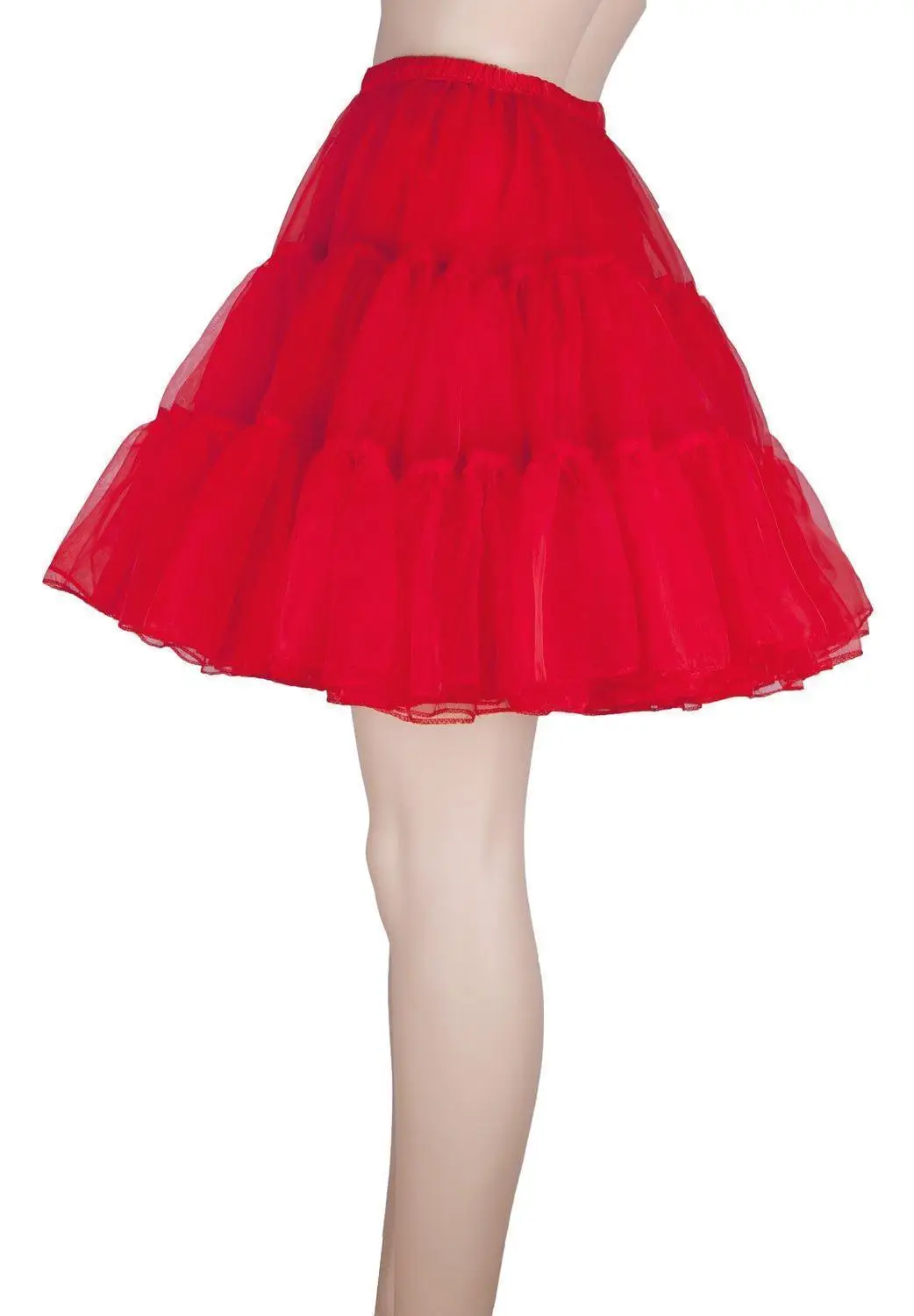 Petticoat Casamento Rockabilly Vermelho, Crinolina, Saia de Tule Curta, Mulheres Underskirt, Adulto Tutu, Metade Slips, Acessórios De Noiva