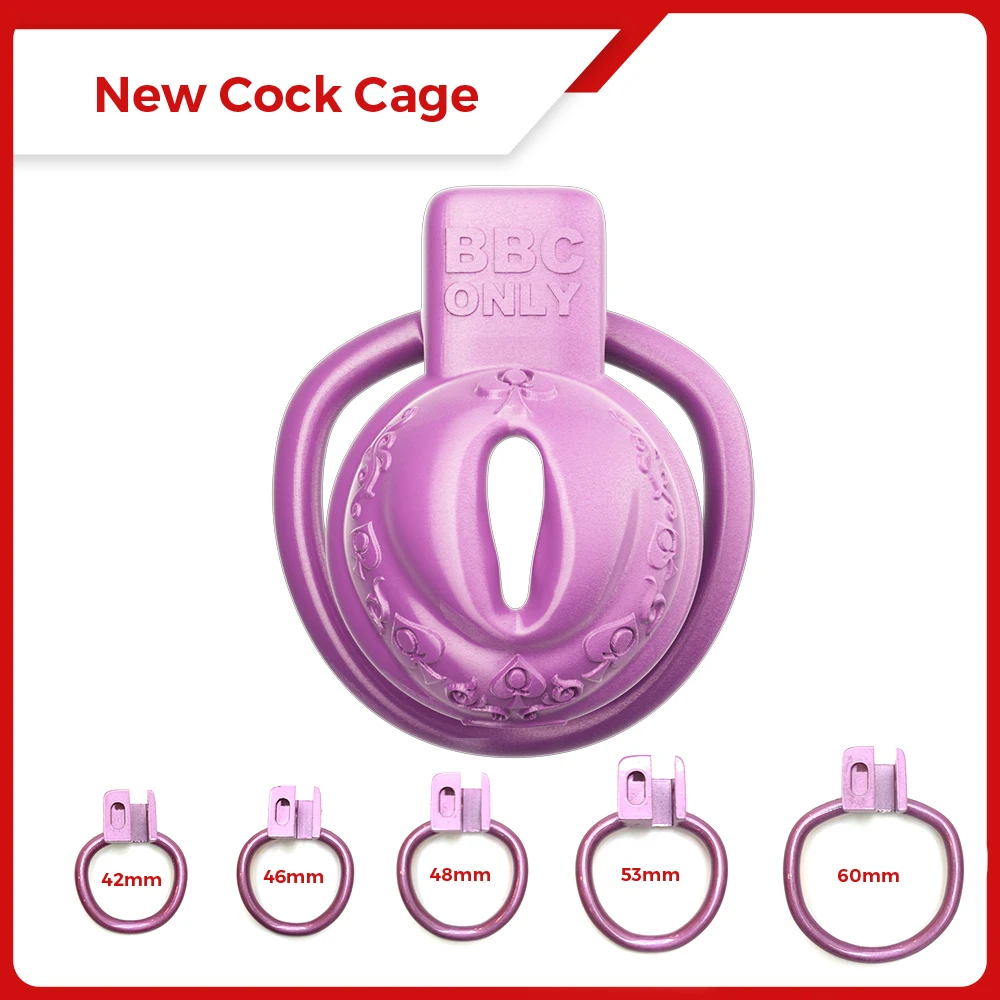 BBC ONLY Blue Pussy Vagina Chastity Cage Lock Penis Cage Bondage Belt Fetish Gay Ladyboy Sissy BDSM Sex​ Toy for A Men