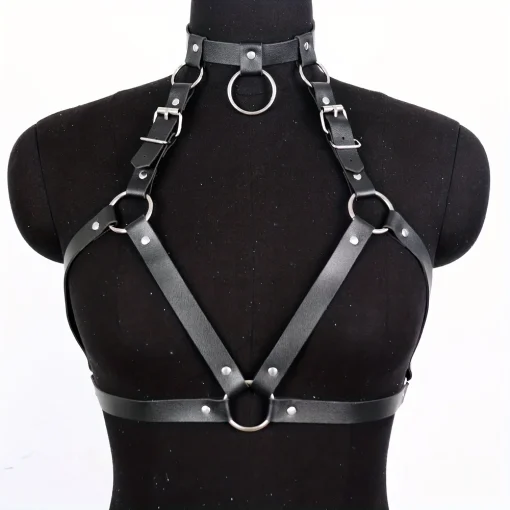 Espartilho de couro para mulheres, BDSM Bondage, roupas de fetiche gótico, roupa Rave Festival, cinto sexy