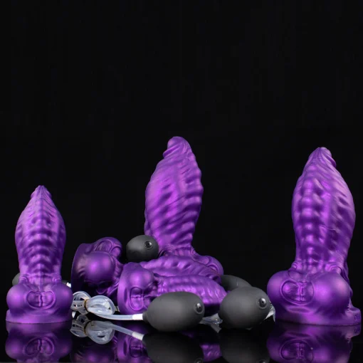 Oieffur Grande Ejaculação Vibrador Com Enema Bola Esguicho Líquido Roxo Esguichando Pênis Com Ventosa Brinquedos Sexuais Para Homens E Mulheres