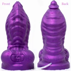 Oieffur Grande Ejaculação Vibrador Com Enema Bola Esguicho Líquido Roxo Esguichando Pênis Com Ventosa Brinquedos Sexuais Para Homens E Mulheres