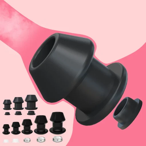 Plugue anal grande com plug anal oco, plugue de silicone tpe para bunda, tamanhos s/m/l/xl/xxl, brinquedo sexual anal, expansível ânus, ferramentas para limpeza