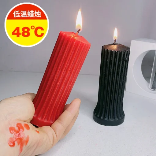 Vela anti-queima de cera de baixa temperatura, 48 ° Drop Candles Velas cilíndricas de baixa temperatura